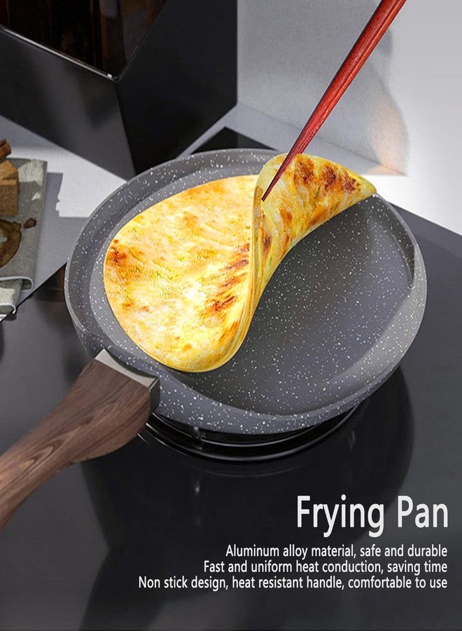 Topyond Crepe Pan, Nonstick Dosa Pans, Aluminum Alloy Griddle Pans, Pancake Pan with Anti-Scald Handle, Tawa Pan for Roti, Tortilla Warmer for Cooking Crepes, Pancakes, Tortillas Grey - Image 2